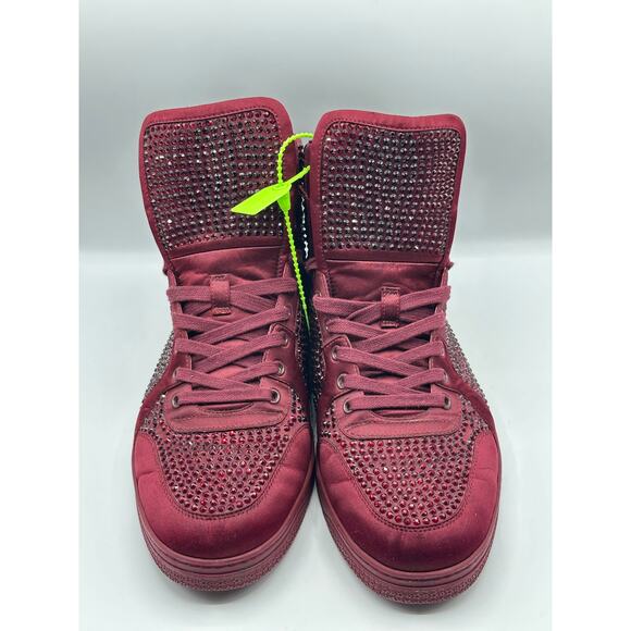 GUCCI Coda Signature High Sneakers Red Crystal Studs Sz 10.5G/US 11 $1190 main image 11